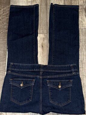 St. John's Bay Bootcut Denim Jeans - Deep Blue-Size 14